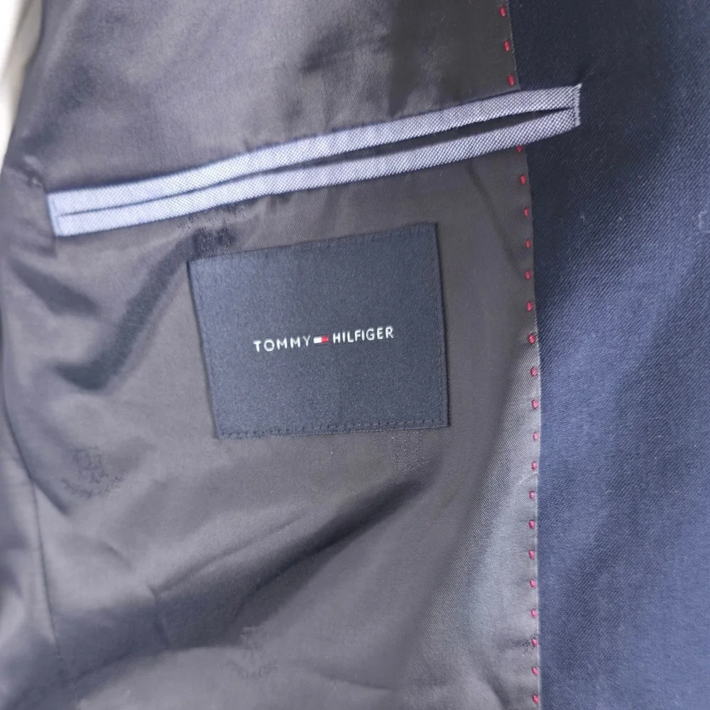 Tommy Hilfiger Mens Sport Coat Oswell THFlex Navy 40S Business Casual Blazer NWT